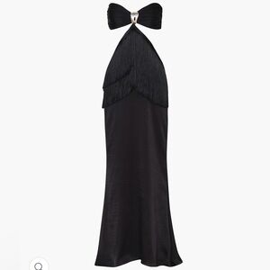 Elegant Black Strapless Evening Dress